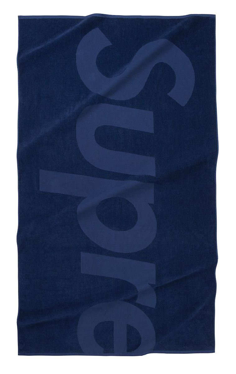 Supreme Tonal Logo Towel Navy