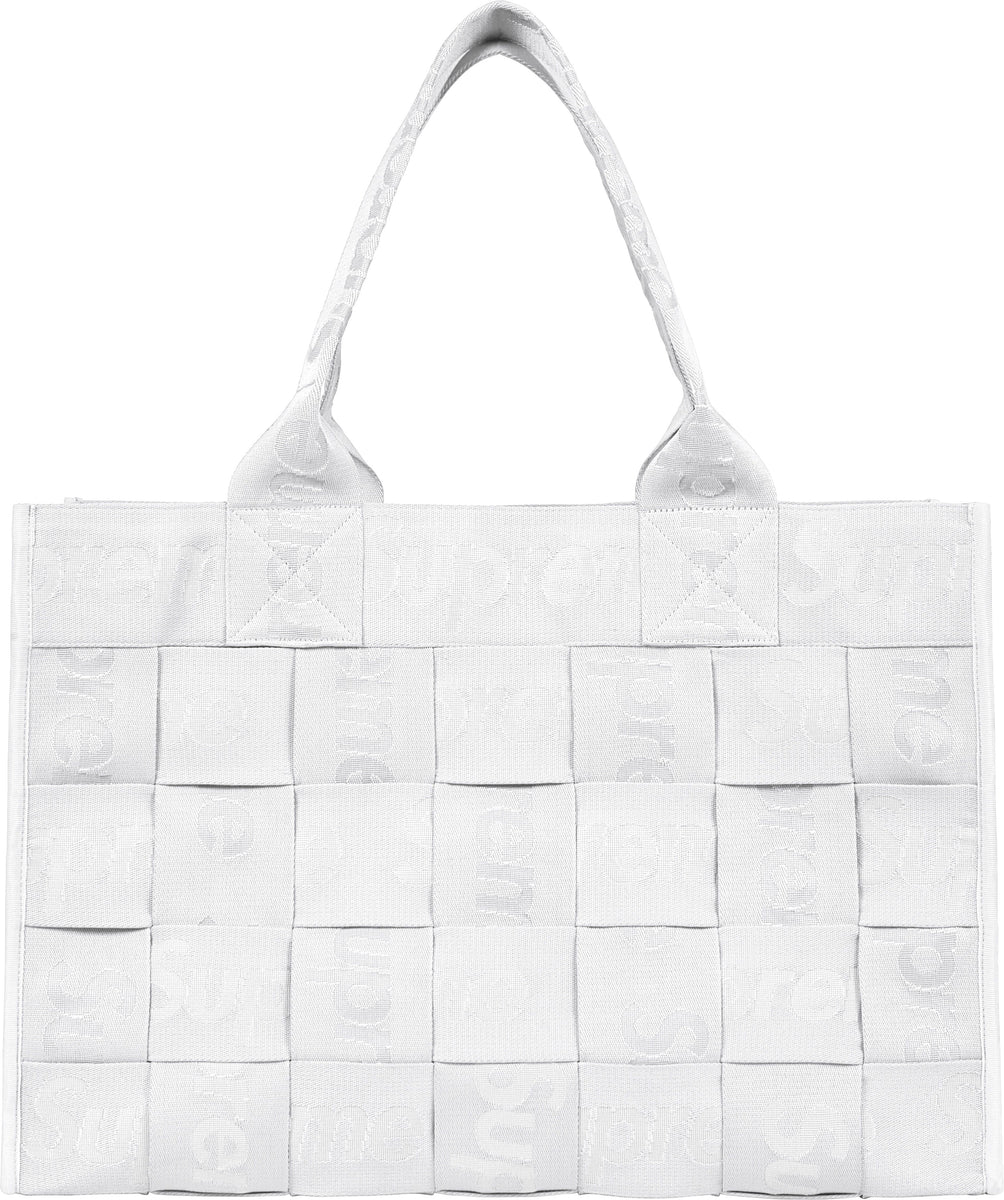 Supreme Woven Large Tote Bag White – BASEMENT_HK