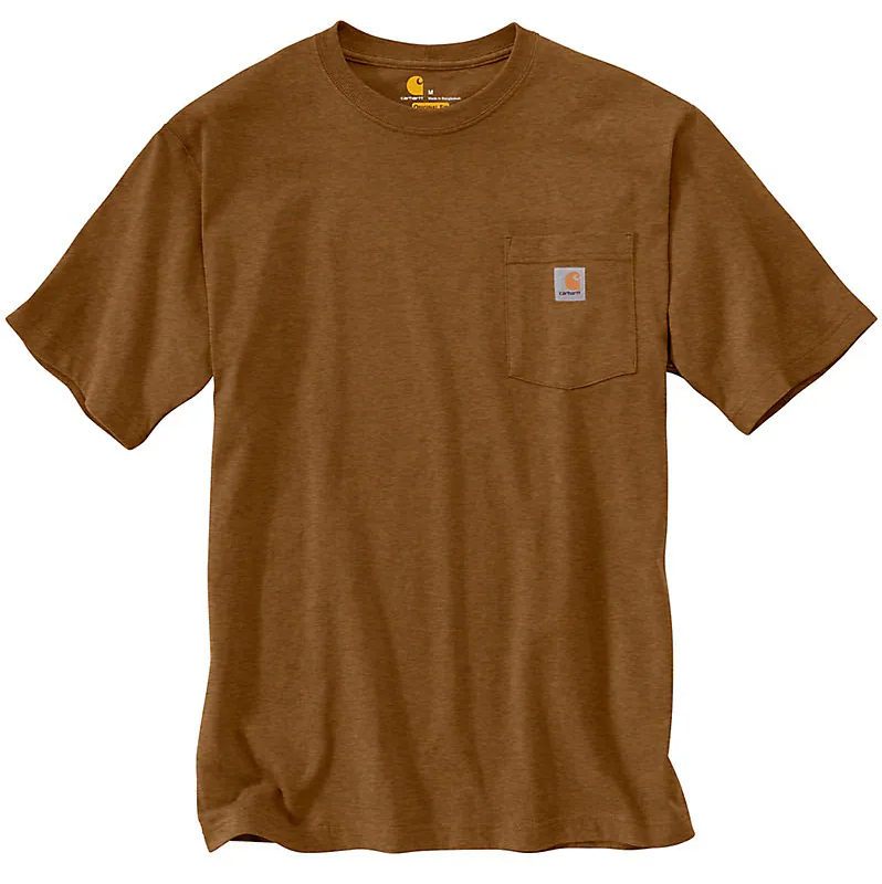 Carhartt Loose Fit Heavyweight SS Pocket Tee Oiled Walnut Heather