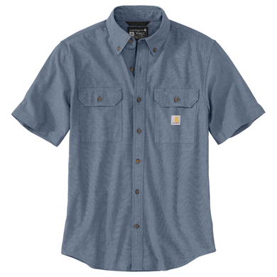 Carhartt Loose Fit Midweight Chambray Short Sleeve Shirt Denim Blue