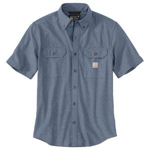 Carhartt Loose Fit Midweight Chambray Short Sleeve Shirt Denim Blue