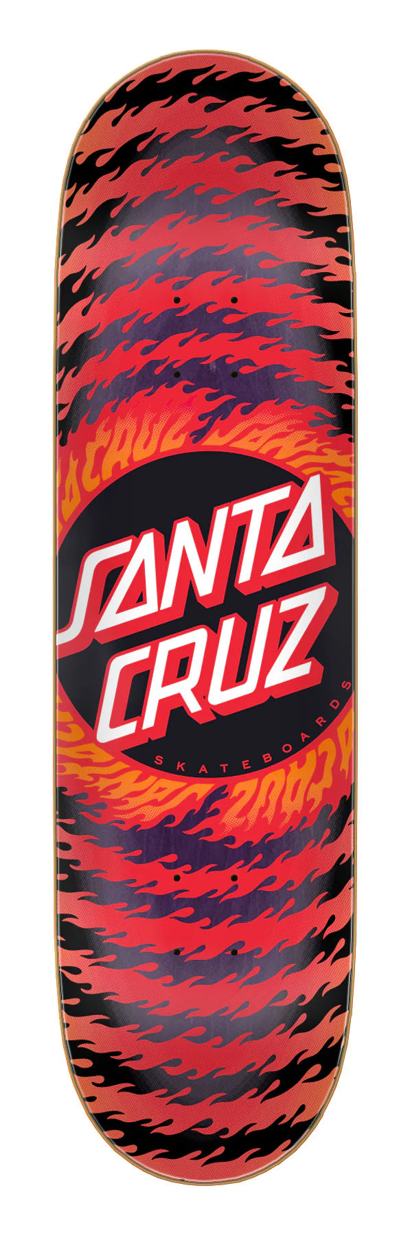 Santa Cruz Flame Ringed Dot Birch Skateboard
