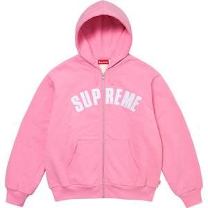 Supreme Arc Thermal Lined Zip Up Hooded Sweatshirt Pink