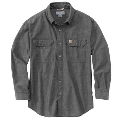 Carhartt Loose Fit Midweight Chambray Long Sleeve Shirt Black Chambray
