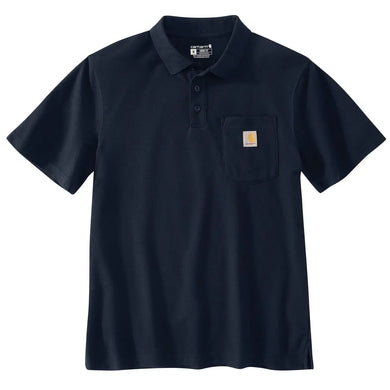 Carhartt loose fit Midweight Short Sleeve Pocket Polo Navy