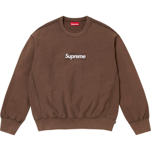 Supreme SS25 Washed Box Logo Crewneck Brown