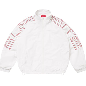 Supreme Spellout Embroidered Track Jacket White