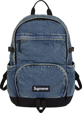 Supreme FW25 Denim Backpack Washed Indigo