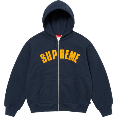 Supreme Arc Thermal Lined Zip Up Hooded Sweatshirt Navy