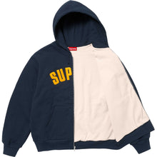 Supreme Arc Thermal Lined Zip Up Hooded Sweatshirt Navy