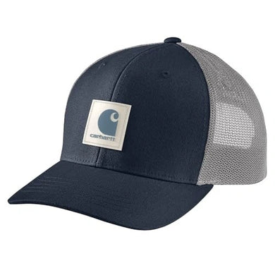 Carhartt Rugged Flex® Twill Mesh Back Logo Patch Cap Navy