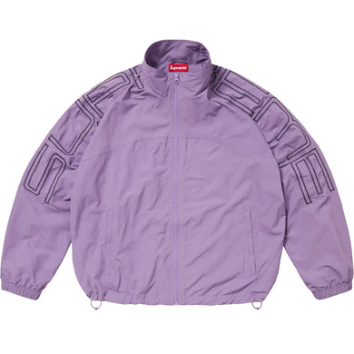 Supreme Spellout Embroidered Track Jacket Purple