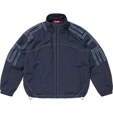Supreme Spellout Embroidered Track Jacket Navy