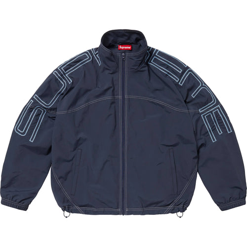 Supreme Spellout Embroidered Track Jacket Navy