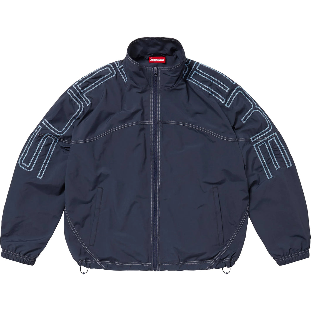 Supreme Spellout Embroidered Track Jacket Navy