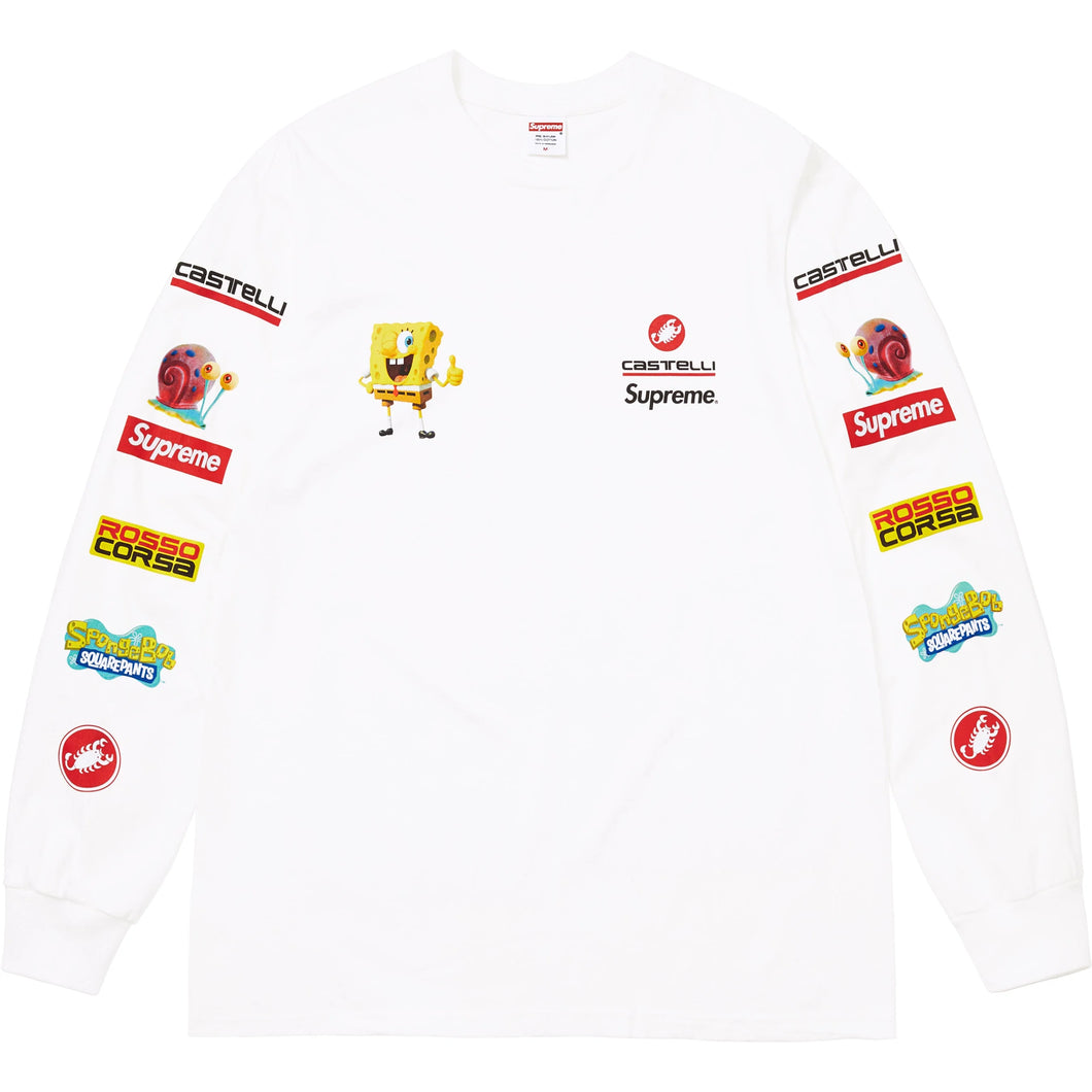 Supreme® Spongebob Squarepants Castelli® Racing LS Tee White