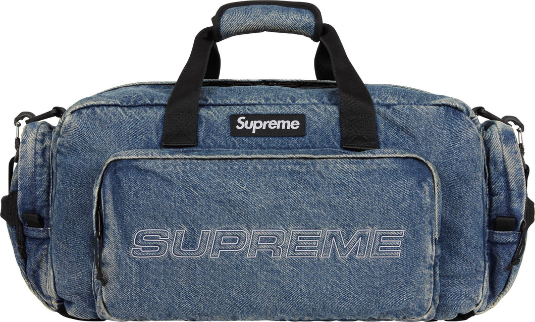Supreme FW25 Denim Duffle Bag Washed Indigo