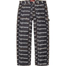 Supreme Jacquard Logos Double Knee Denim Painter Jean Rigid Indigo