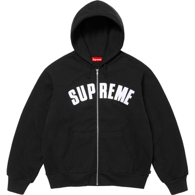 Supreme Arc Thermal Lined Zip Up Hooded Sweatshirt Black