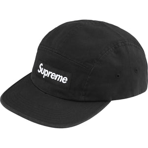 Supreme FW24 Washed Chino Twill Camp Cap Black