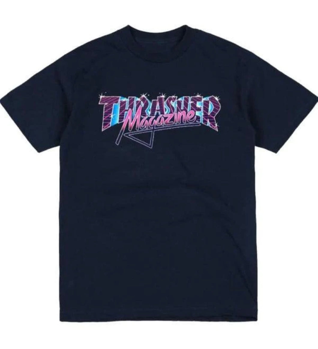 Thrasher Vice Logo Tee Navy