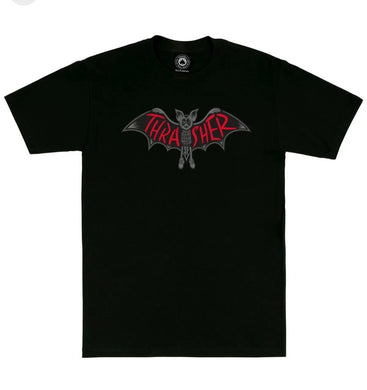 Thrasher Bat Logo Tee Black
