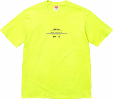 Supreme Standard Tee Yellow