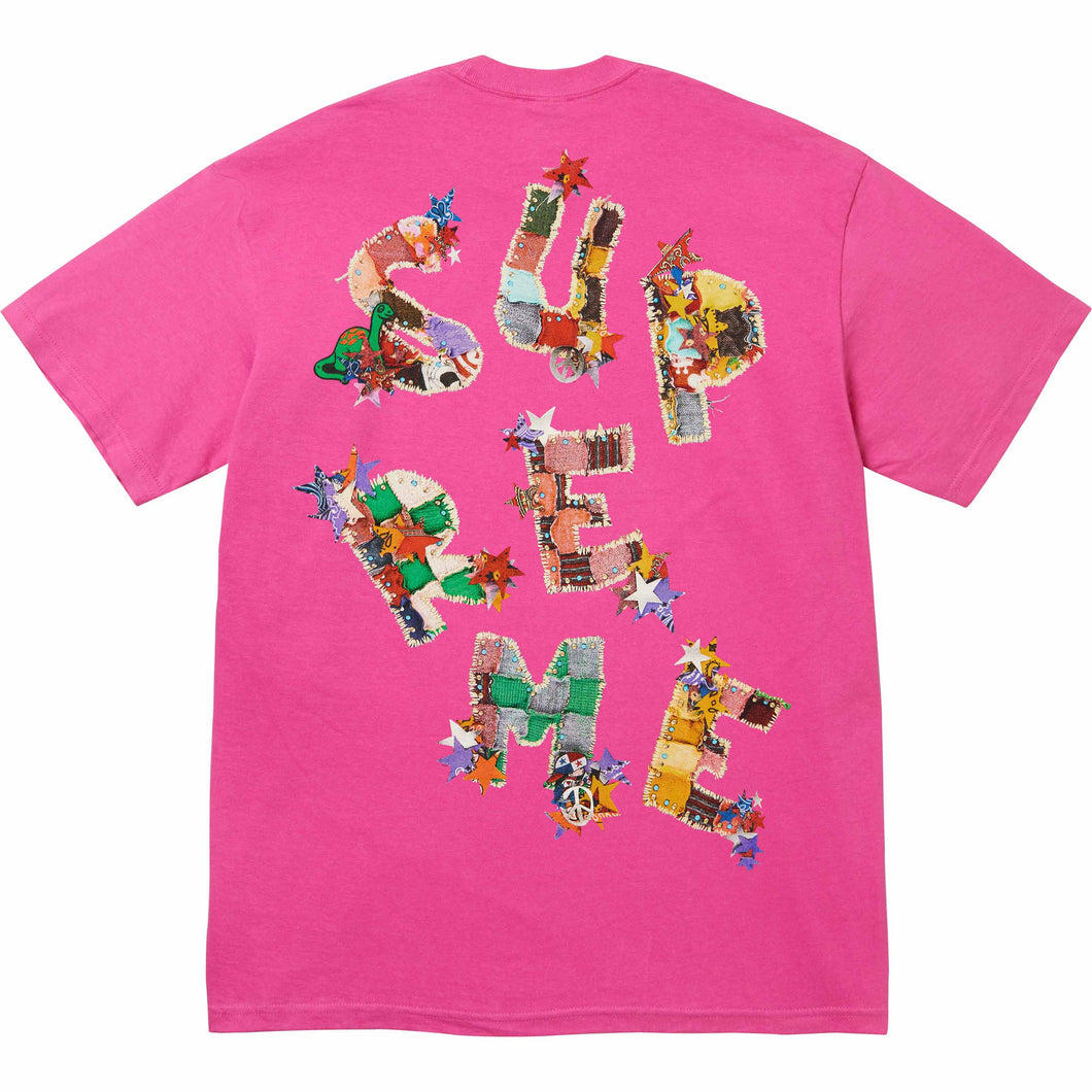 Supreme Patchwork Tee Fuchsia