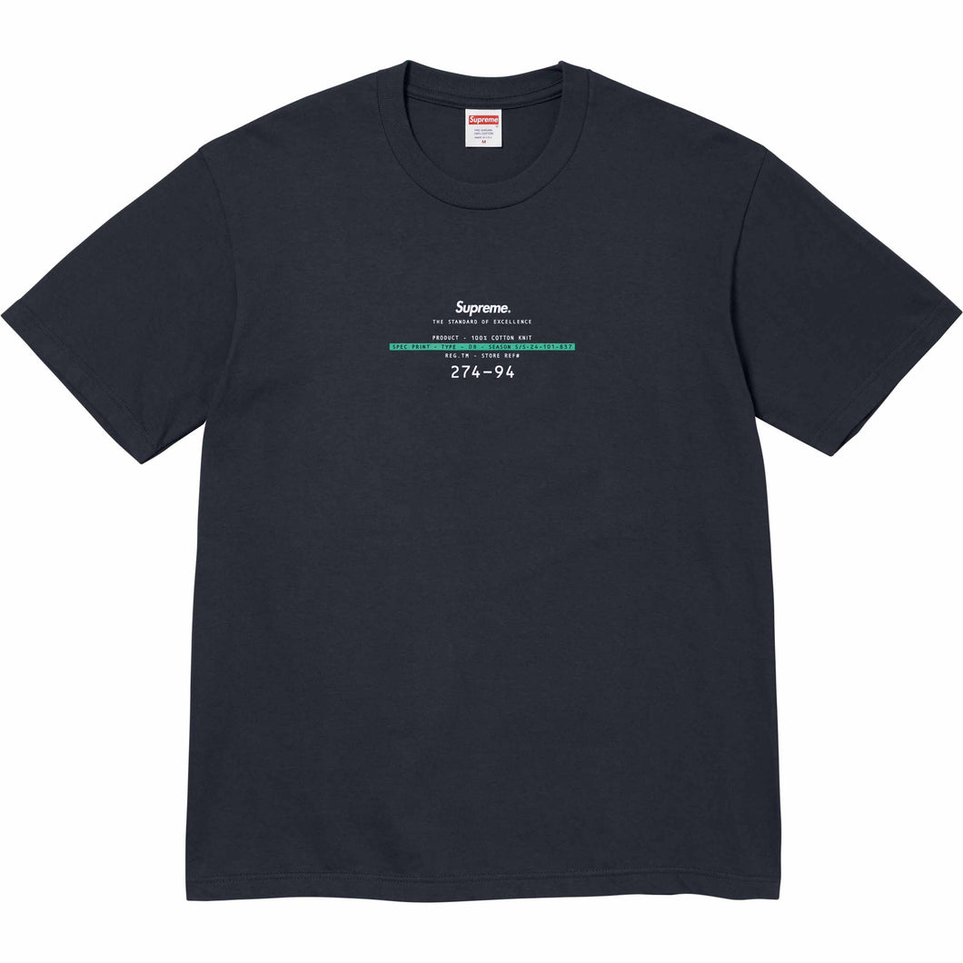 Supreme Standard Tee Navy