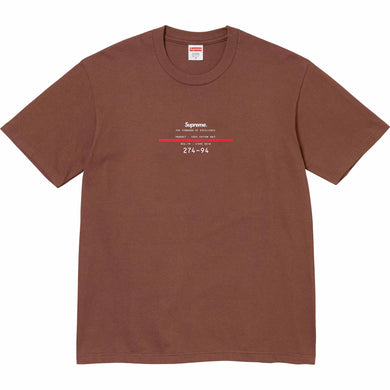 Supreme Standard Tee Brown