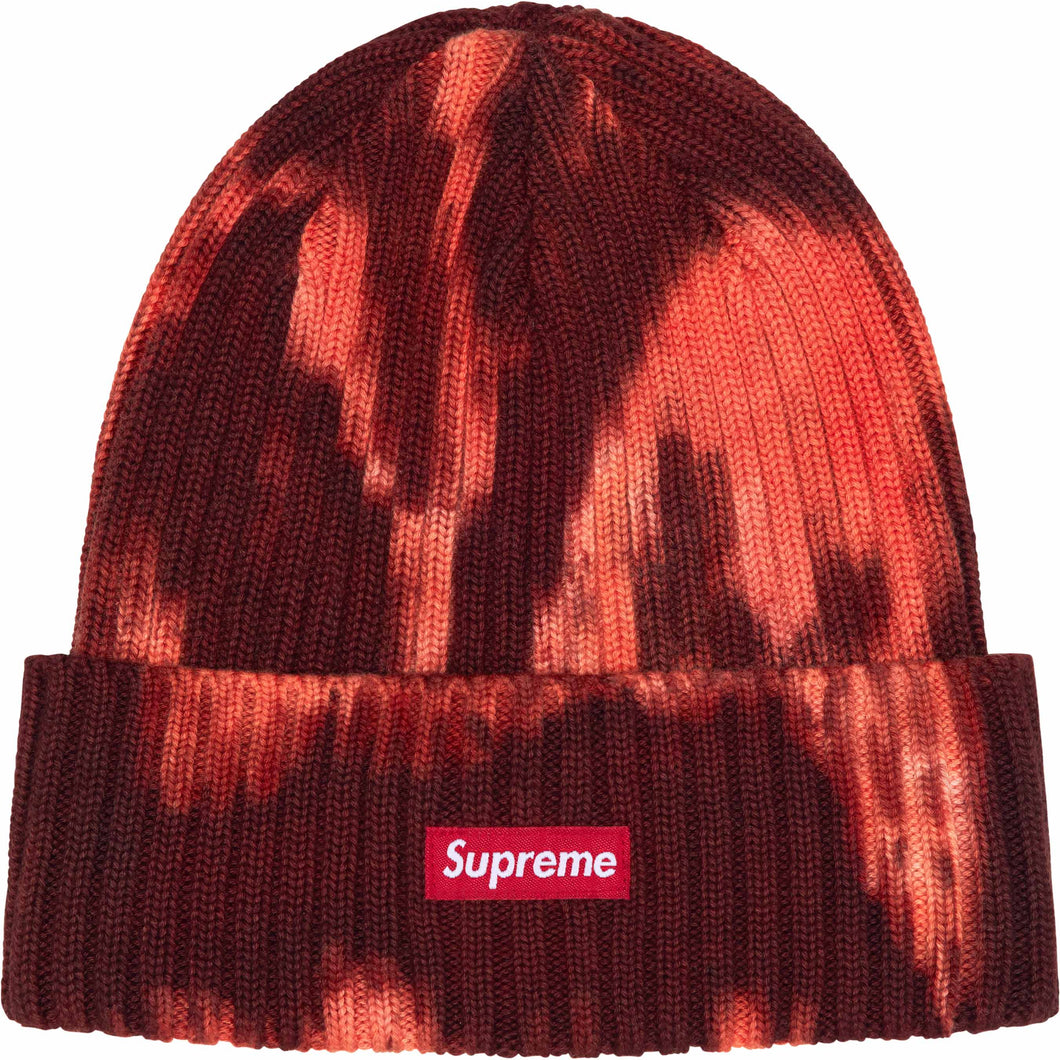 Supreme Overdyed Beanie Splatter Red