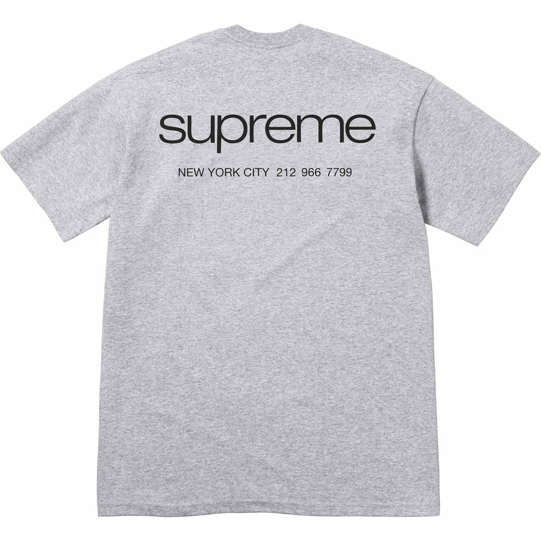 Supreme NYC Tee Heather Grey