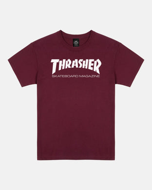 Thrasher Mag Logo Outline Tee Maroon