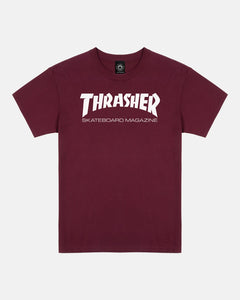 Thrasher Mag Logo Outline Tee Maroon