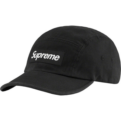 Supreme Washed Chino Twill Camp Cap Black