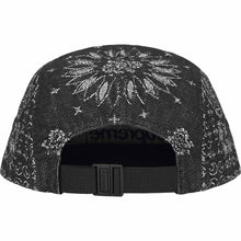 Supreme Bandana Jacquard Denim Camp Cap Black