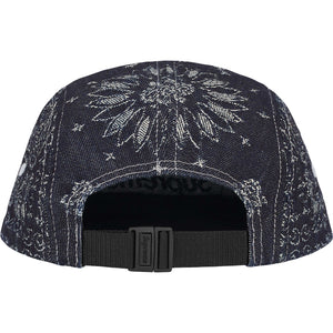 Supreme Bandana Jacquard Denim Camp Cap Blue