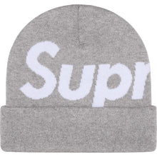 Supreme Big Logo Beanie Grey