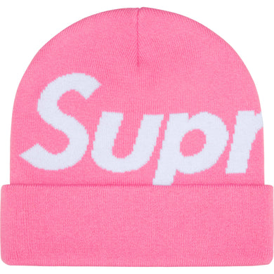 Supreme Big Logo Beanie Pink