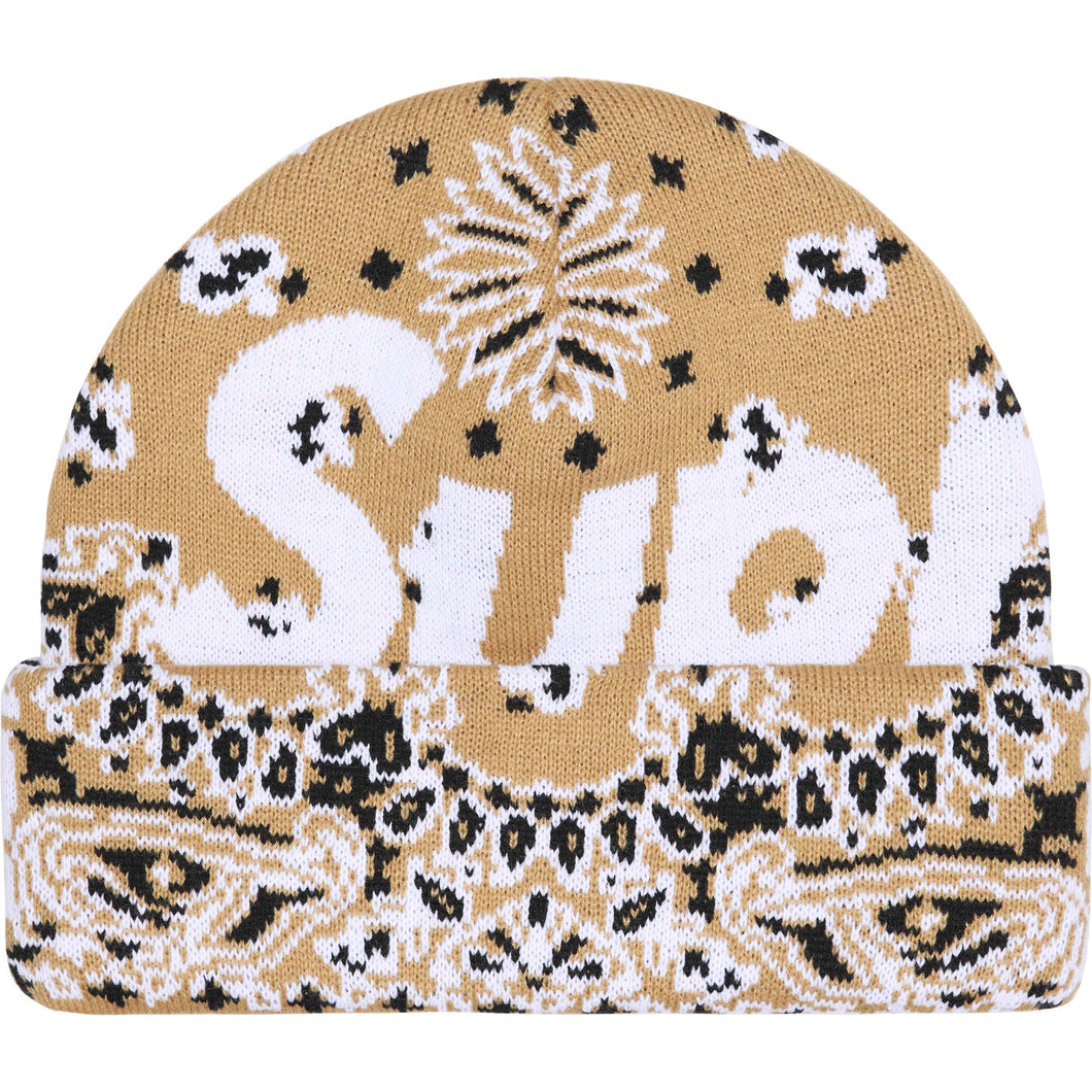 Supreme Big Logo Beanie Tan Bandana