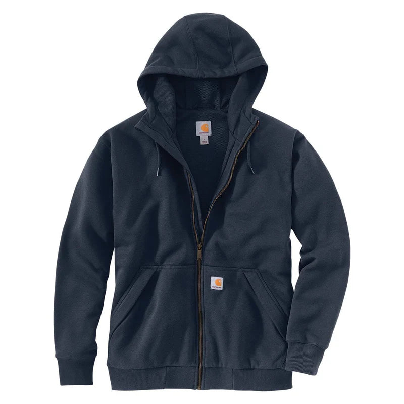 Carhartt Rain Defender Loose Fit Midweight Thermal Zip Up Sweatshirt Navy