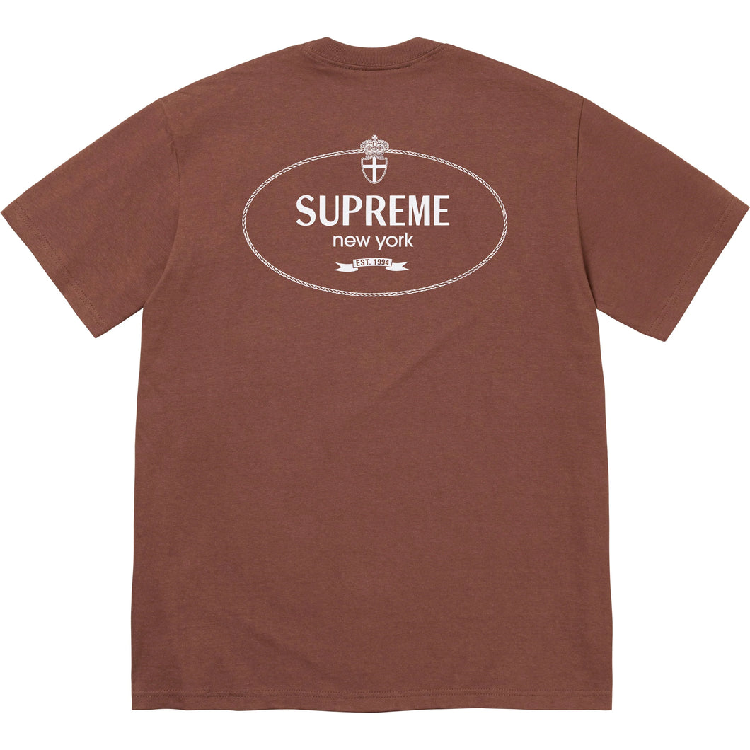 Supreme Crest Tee Brown