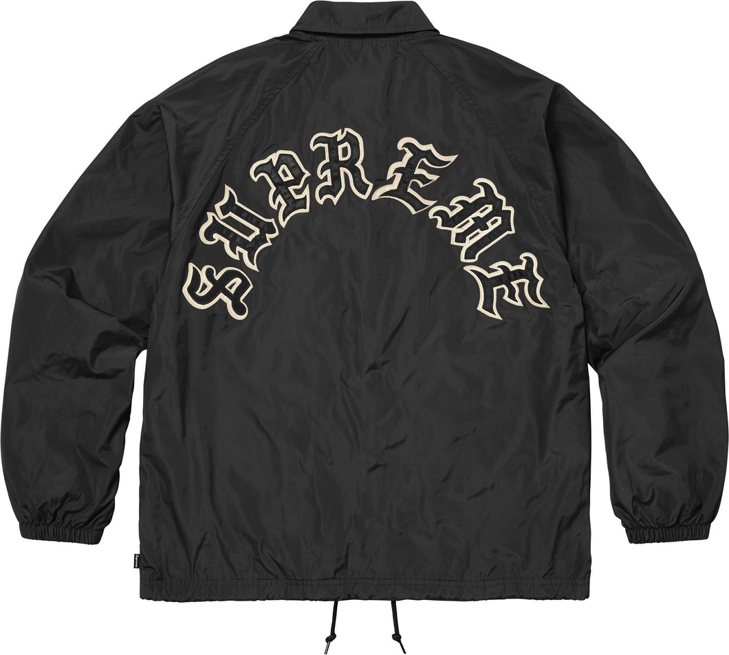 Supreme Old English Arc Coaches Jacket Black