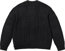 Supreme Appliqué Cable Knit Sweater Black