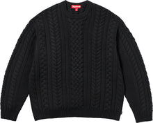 Supreme Appliqué Cable Knit Sweater Black