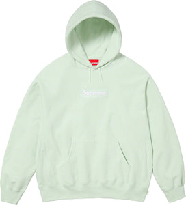 Supreme Box Logo Hooded Sweatshirt Light Green FW23