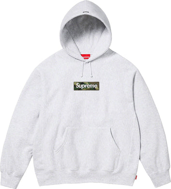 Supreme Box Logo Hooded Sweatshirt Grey FW23