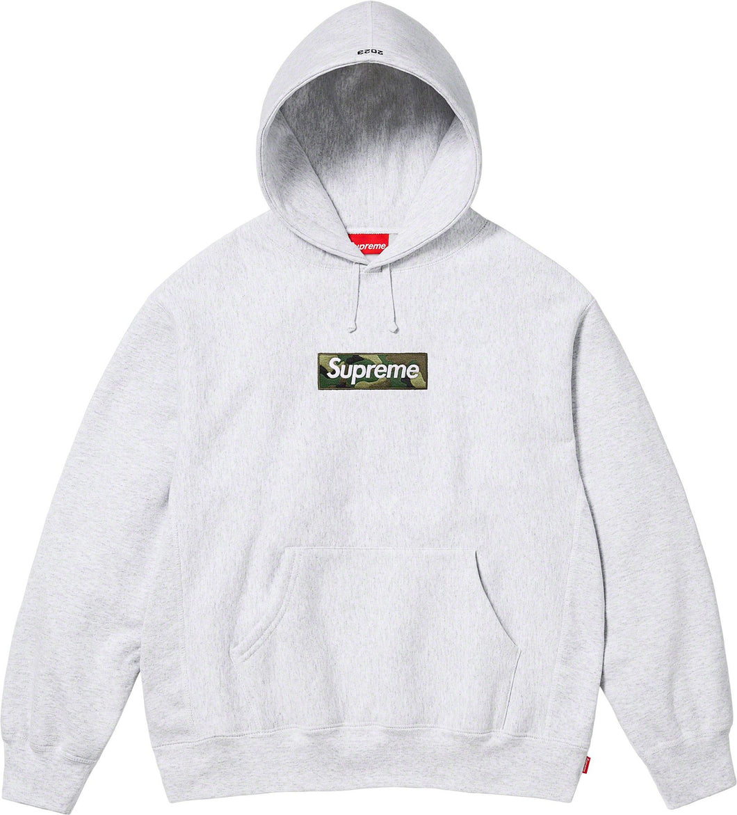 Supreme Box Logo Hooded Sweatshirt Grey FW23