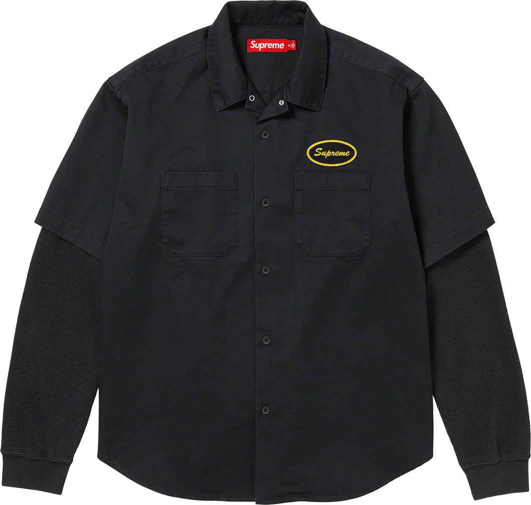 Supreme Thermal Sleeve Work Shirt Black