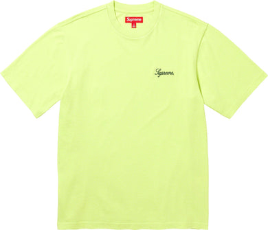 Supreme Washed Script SS Top Lime